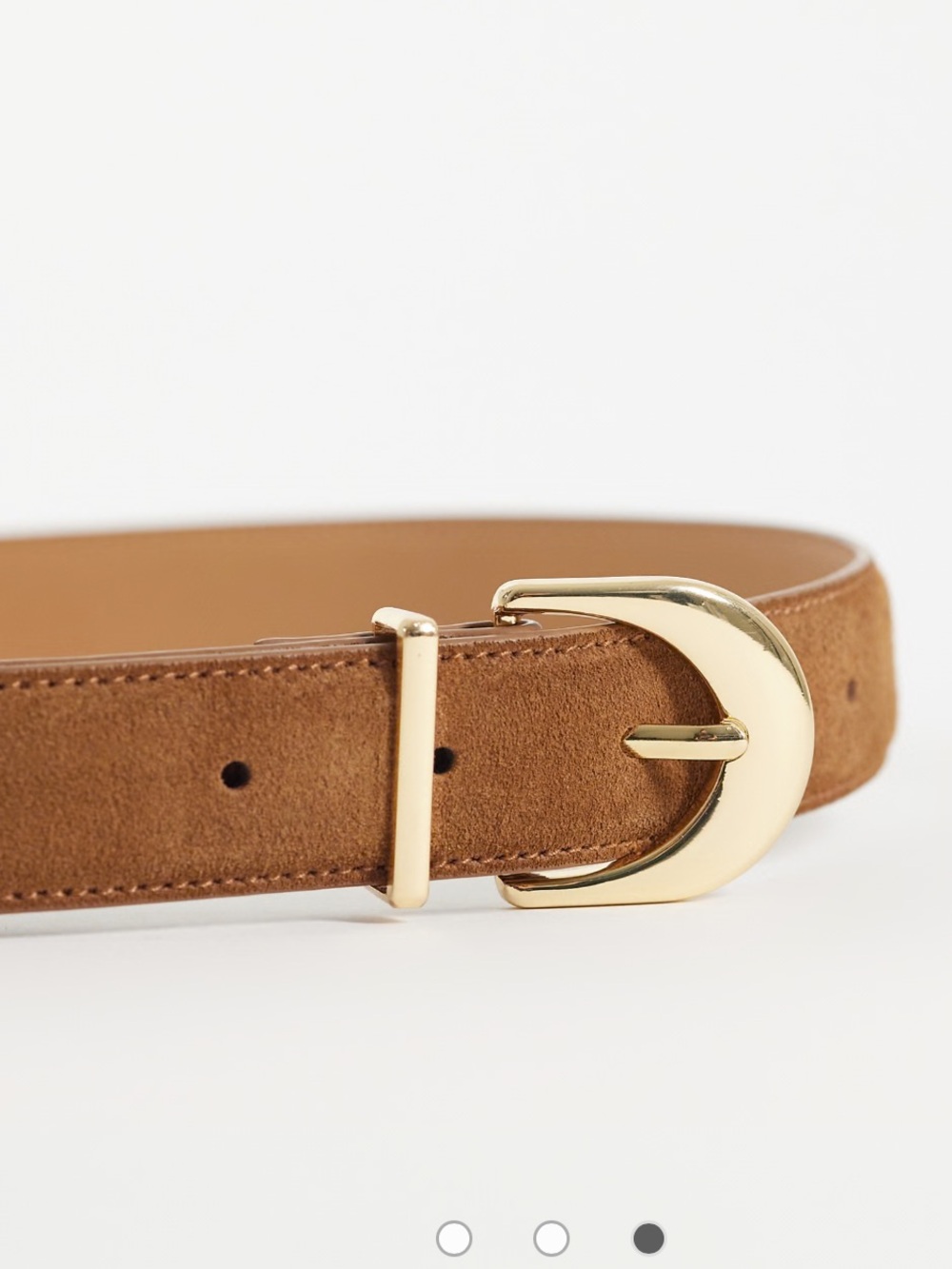 Mango Brown Suede Belt